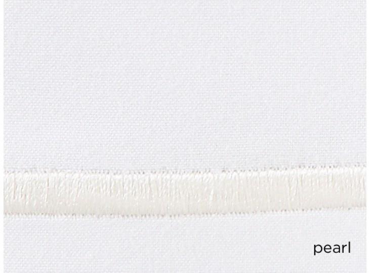 Fig Linens - Boutique White Pillowcases with Pearl