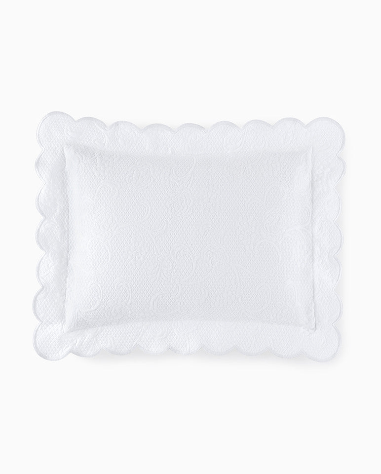 White Sham - Alice Matelasse - Sferra Bedding at Fig Linens and Home