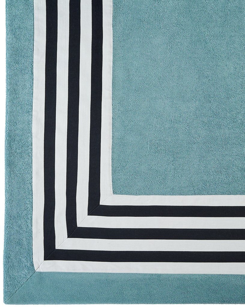 Abyss Cannes Beach Towel in Atlantic 309 at Fig Linens and Home - Pool Towel View 2