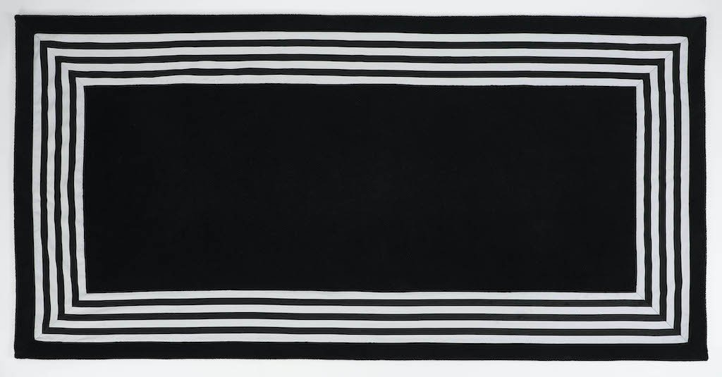 Abyss Cannes Beach Towel in Black 990 at Fig Linens and Home - Pool Towel View 3