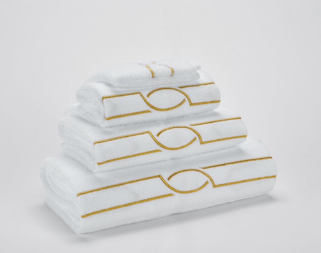 Fig Linens - Cluny Bath Towels by Abyss & Habidecor - Stack
