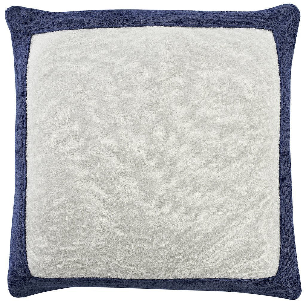 Fig Linens - Portofino Pillow by Abyss and Habidecor - Cadette Blue and Ivory