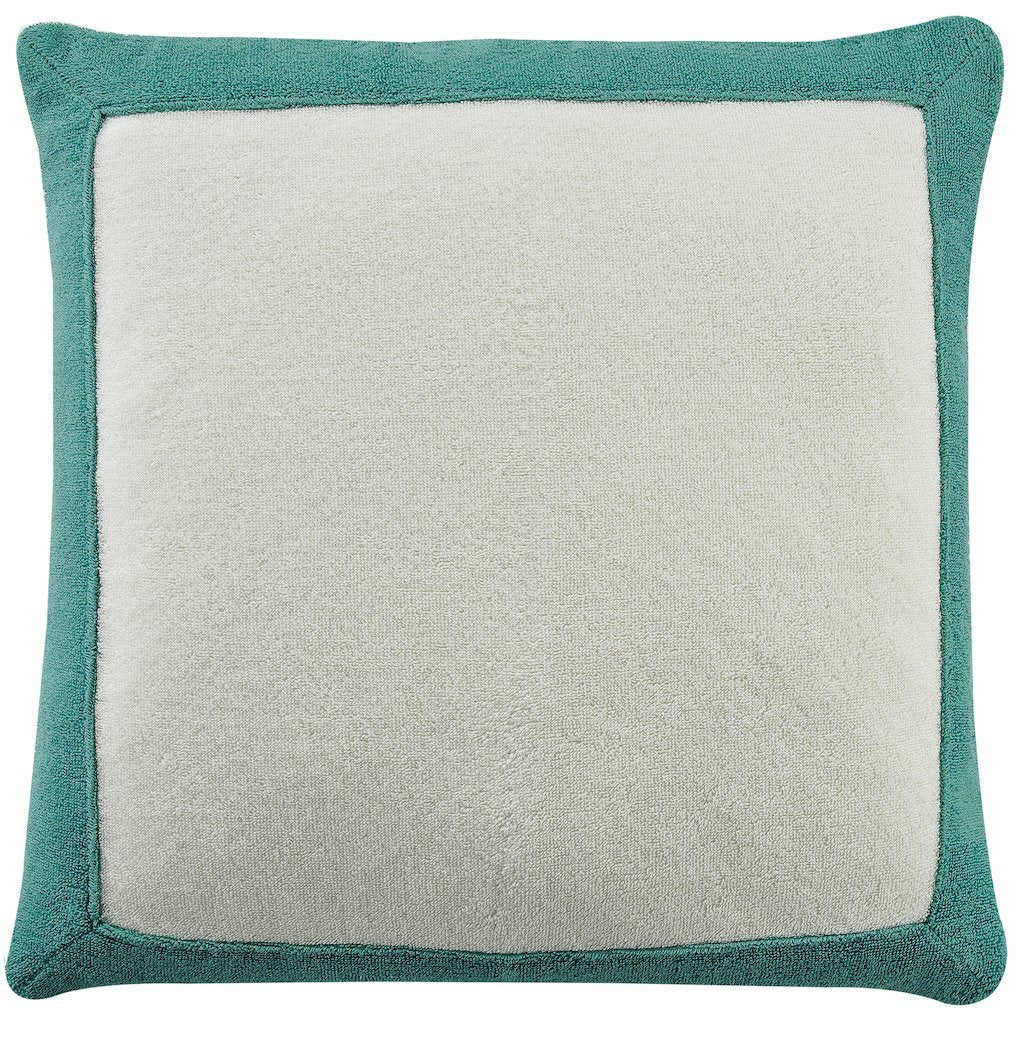 Fig Linens - Portofino Pillow by Abyss and Habidecor - Lagoon and Ivory