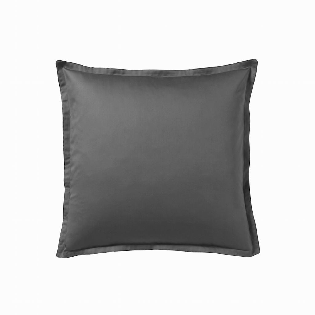 Fig Linens - Teo Steel Grey Bedding by Alexandre Turpault - Euro Sham