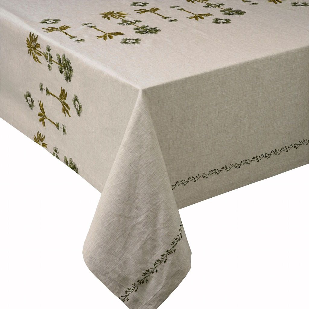 Fig Linens - Barbade Natural Tablecloth by Alexandre Turpault 