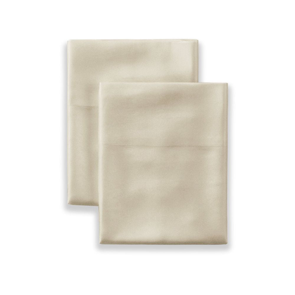 Pumice Charmeuse Basics Pillowcases by Ann Gish - Fig Linens