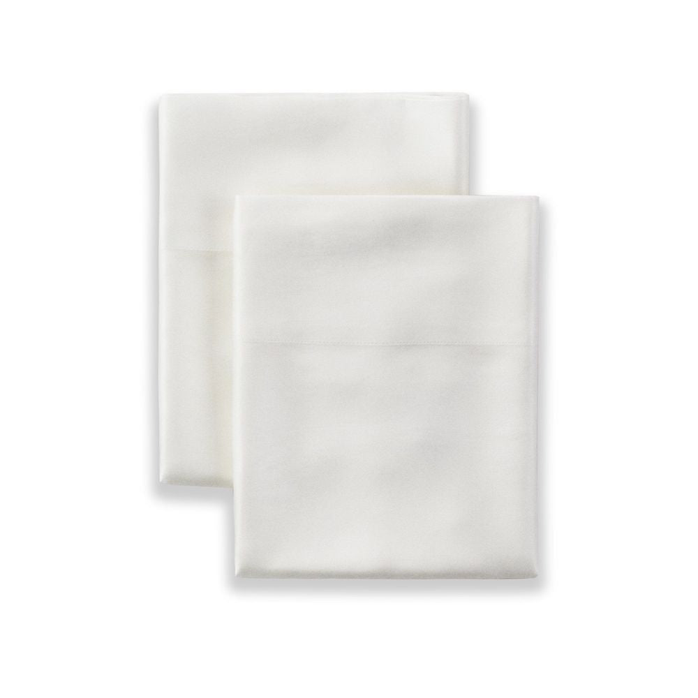 White Charmeuse Basics Pillowcases by Ann Gish - Fig Linens