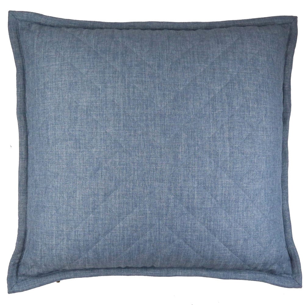 Ann Gish Faux Linen Stonewash Blue Coverlet Set by Ann Gish - King Coverlet Set 110” x 97” Stonewash Blue at FIG LINENS AND HOME - 2