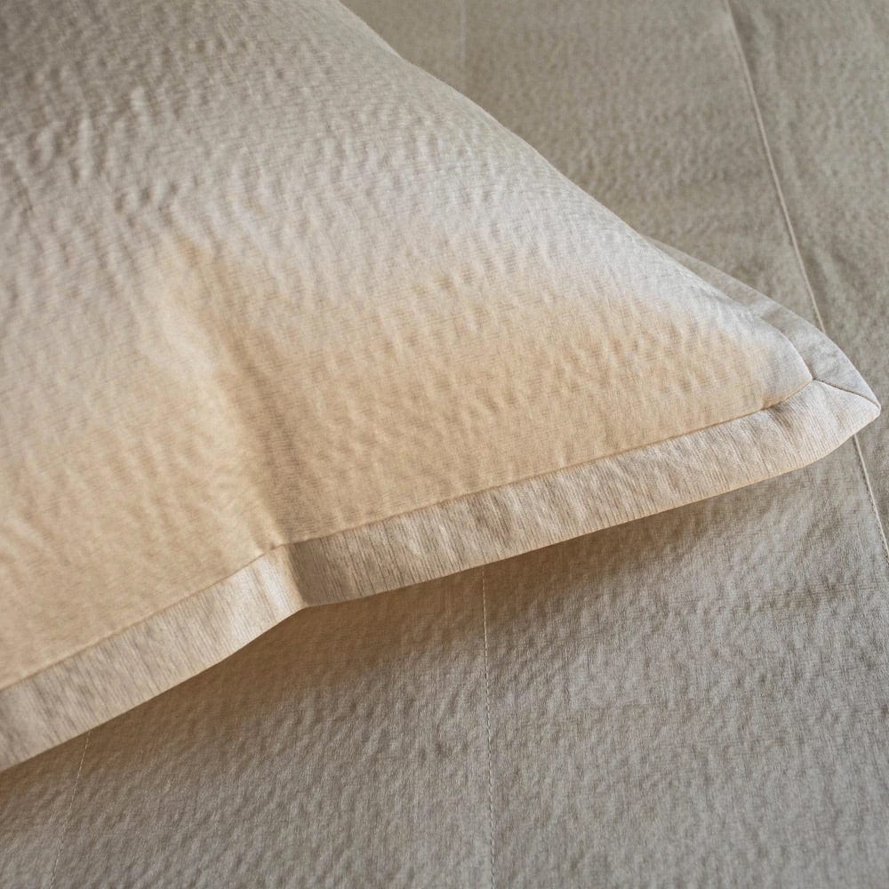Closeup - Hammered Champagne Bedding by Ann Gish | Fig Linens