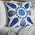 Fig Linens - Iznik White and Indigo Embroidered Decorative Pillow | The Met x Ann Gish