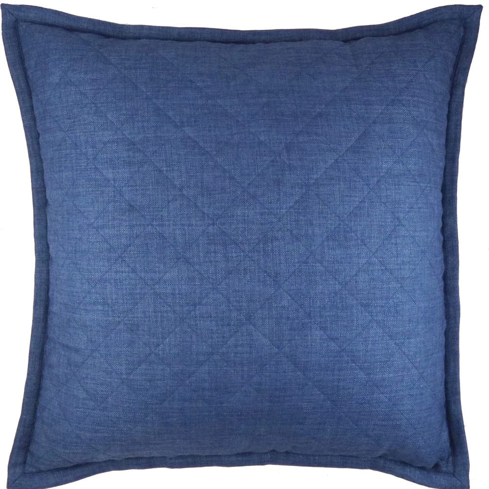 Ann Gish Faux Linen Indigo Coverlet Set by Ann Gish - King Coverlet Set 110” x 97” Indigo at FIG LINENS AND HOME - 2