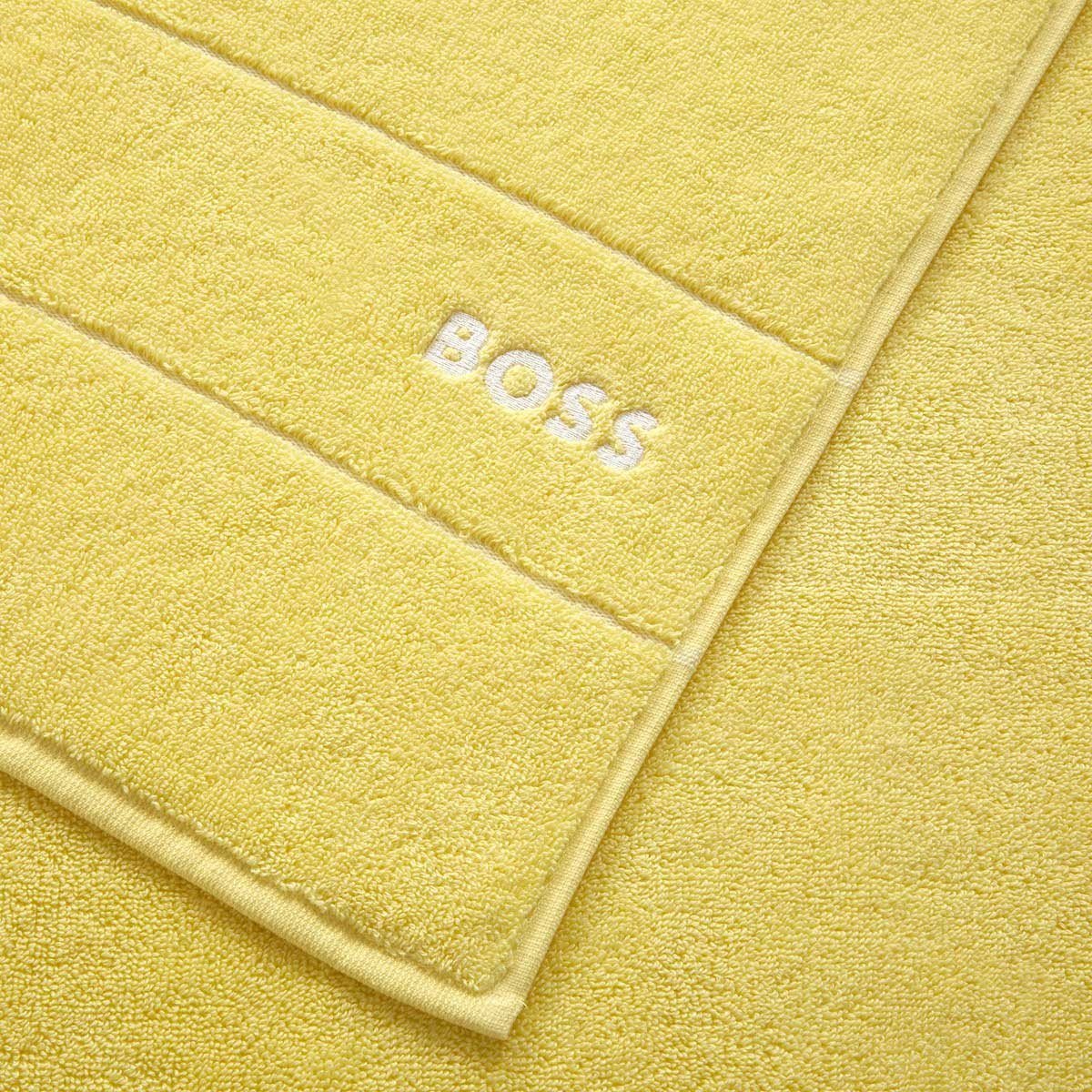 Fig Linens - Plain Limelight Bath Towels by Hugo Boss - Closeup