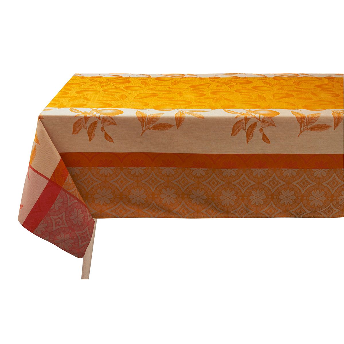Arrière-Pays Orange Tablecloth by Le Jacquard Français | Fig Linens