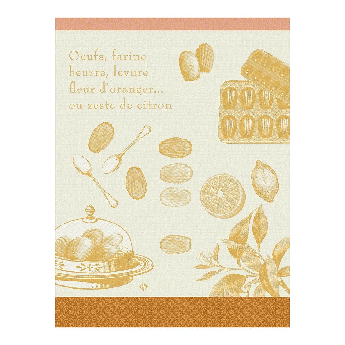 Madeleines Yellow Tea Towels by Le Jacquard Français | Fig Linens
