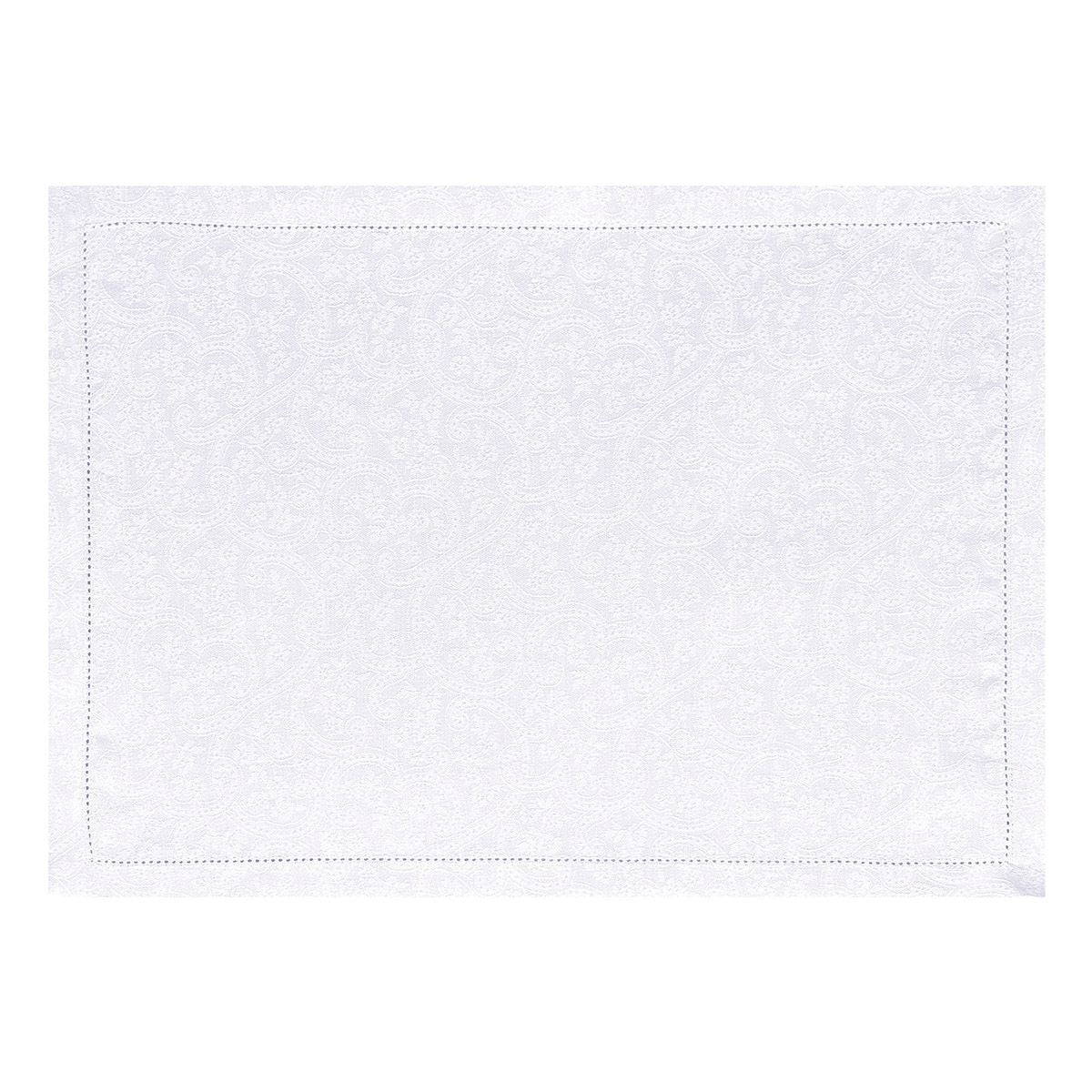 Portofino Fiori White Placemats by Le Jacquard Français