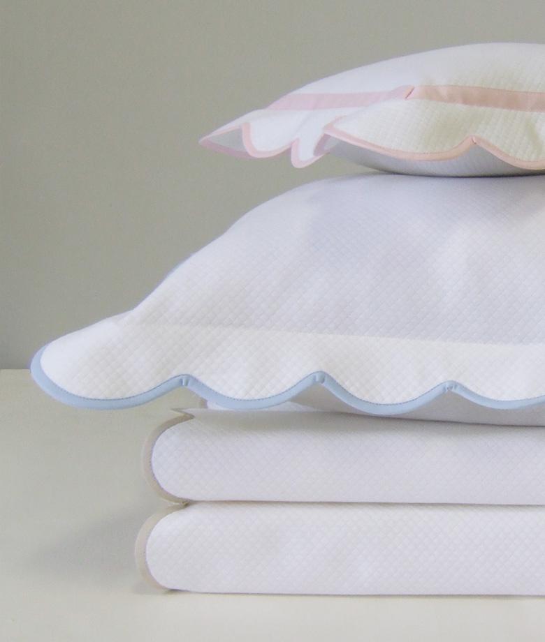 Fig Linens - Devon II Bedding with Scalloped Edges by Legacy Home