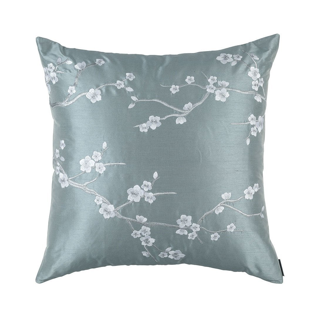 Fig Linens - Blue Blossom Large Euro Pillows by Lili Alessandra