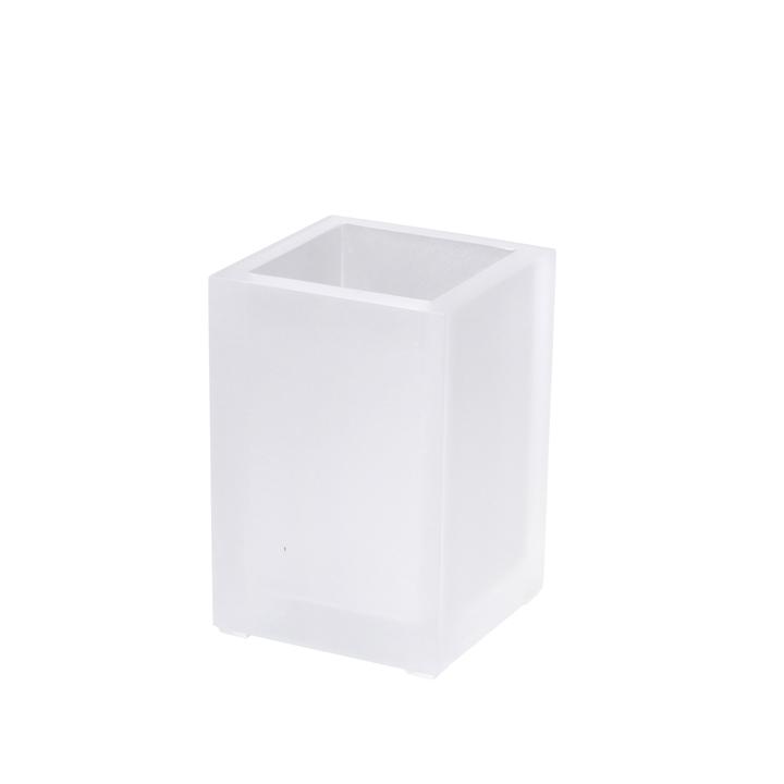 Fig Linens - Ice Frosted Snow Bath Accessories by Mike + Ally - Brush Holder