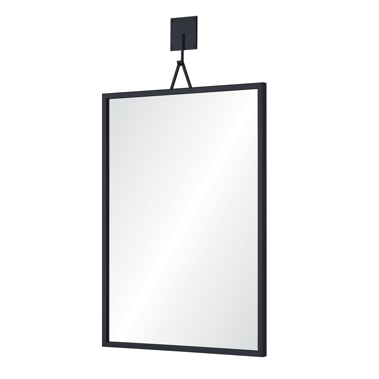 Fig Linens - Black Nickel Wall Mirror by Mirror Home - Side