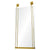 Burnished Brass Mirror with Decorative Mounting Plates | Fig Linens 