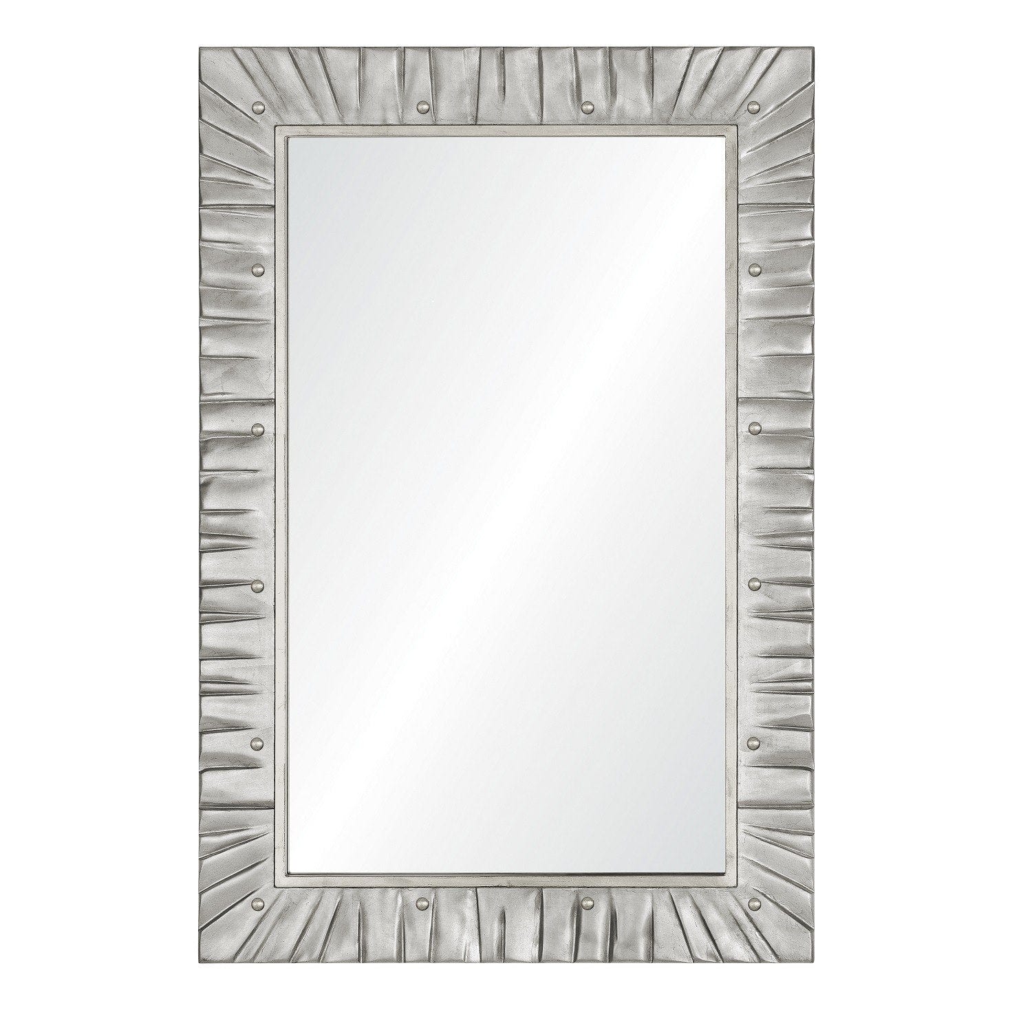 Hand Carved Distressed Silver Mirror by Suzanne Kasler | Fig Linens