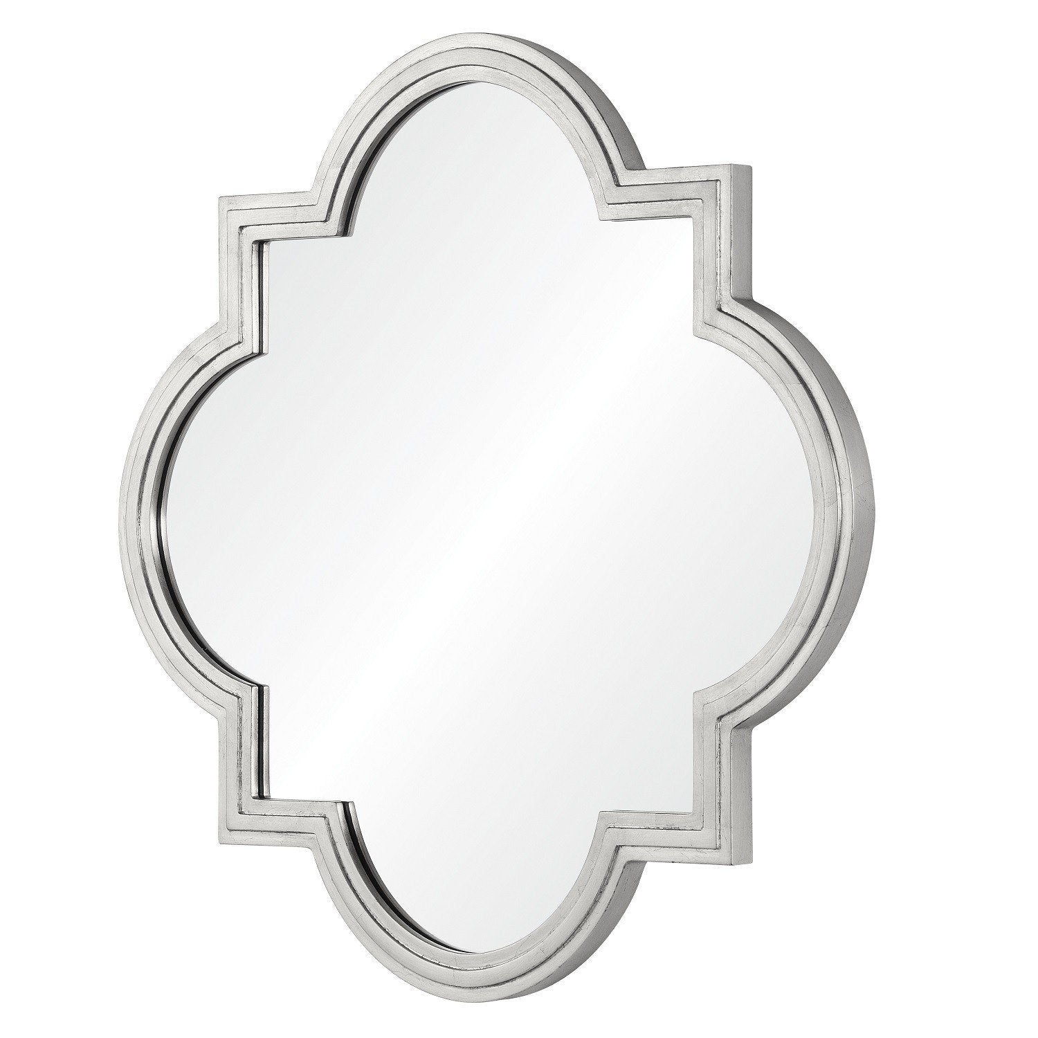 Fig Linens - Mirror Home Silver Leaf Quatrefoil Mirror by Suzanne Kasler - Side