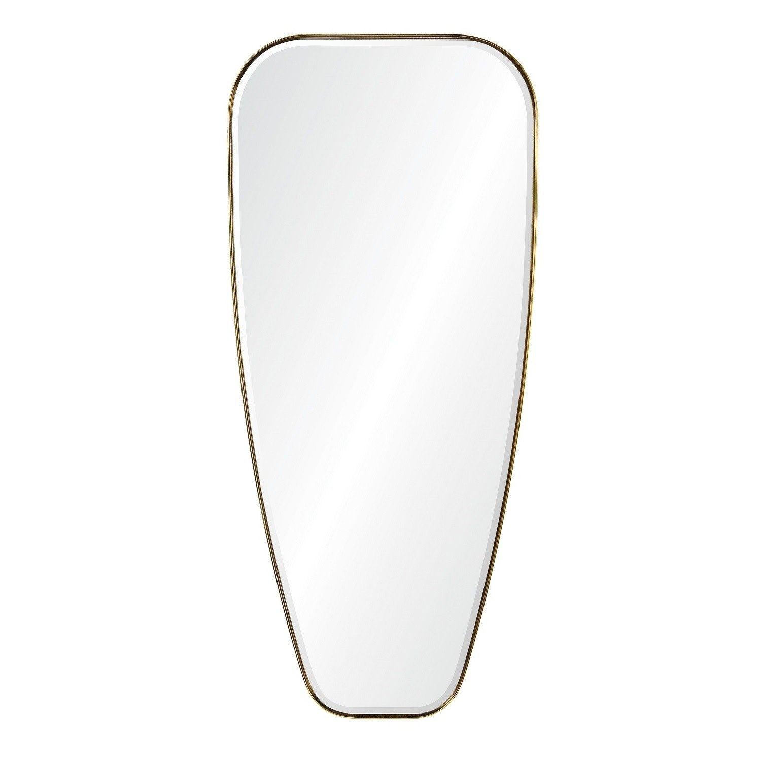 Mirror Image Home - Burnished Brass Tapered Wall Mirror | Fig Linens