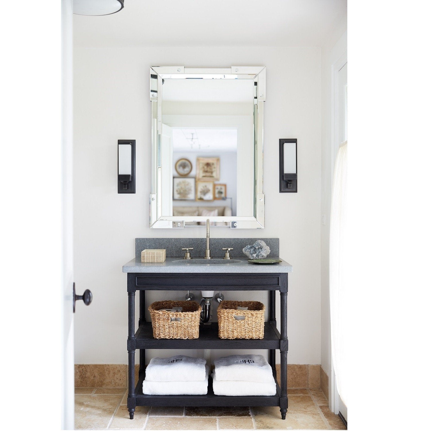 Fig Linens - Mirror Image Home - Hugo Mirror Framed Mirror by Bunny Williams - Lifestyle