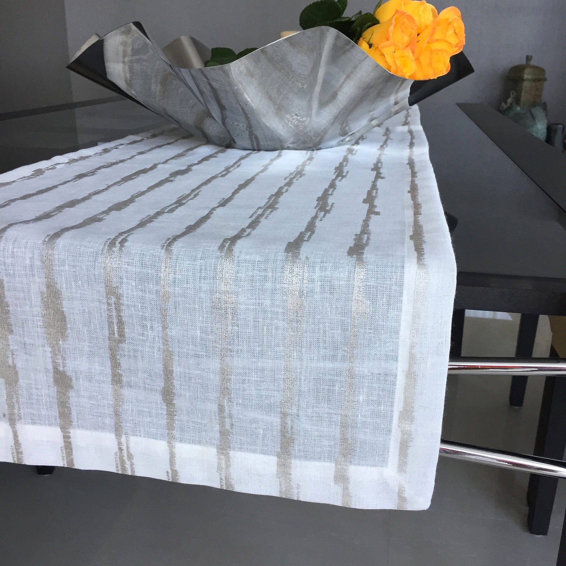Closeup - Table Runner - Cannes Table Linens by Mode Living | Fig Linens