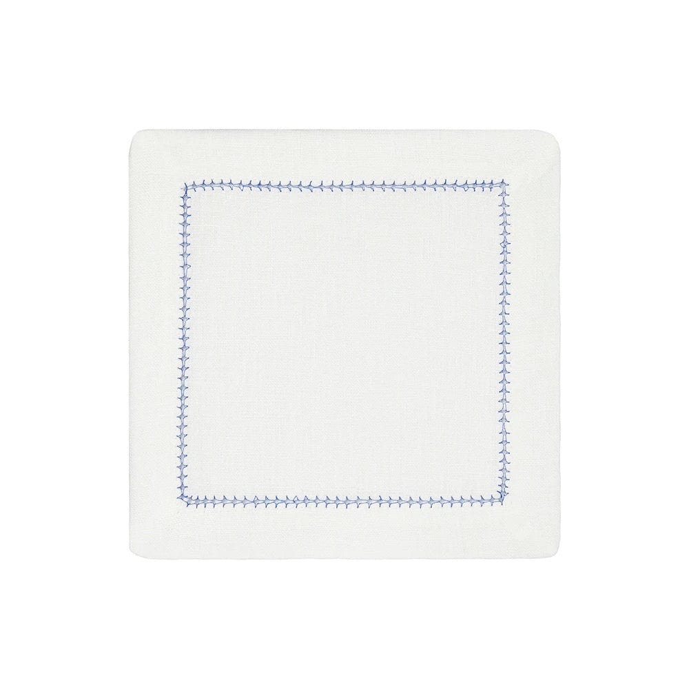 Blue and White Dolce Cocktail Napkins by Mode Living | Fig Linens