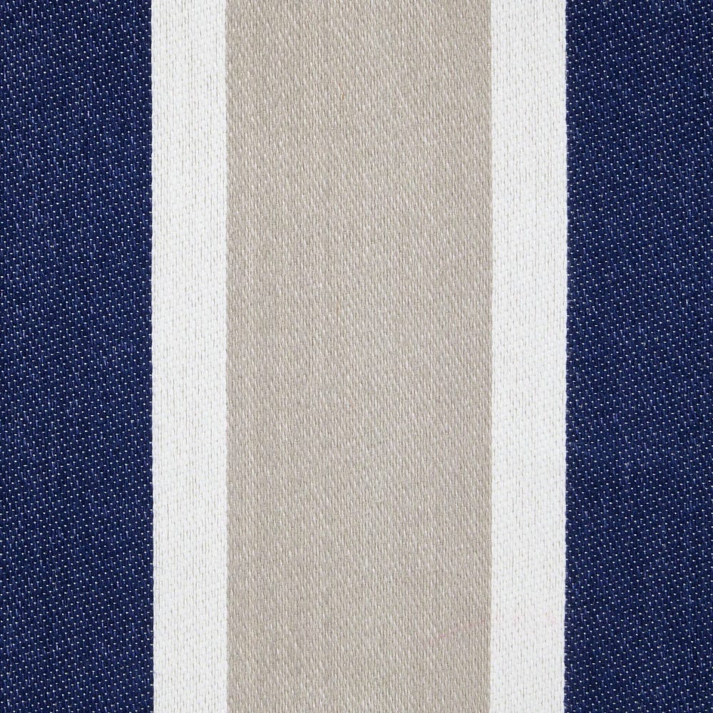 Closeup - Mar Blue & Beige Stripe Pillows by Mode Living | Fig Linens