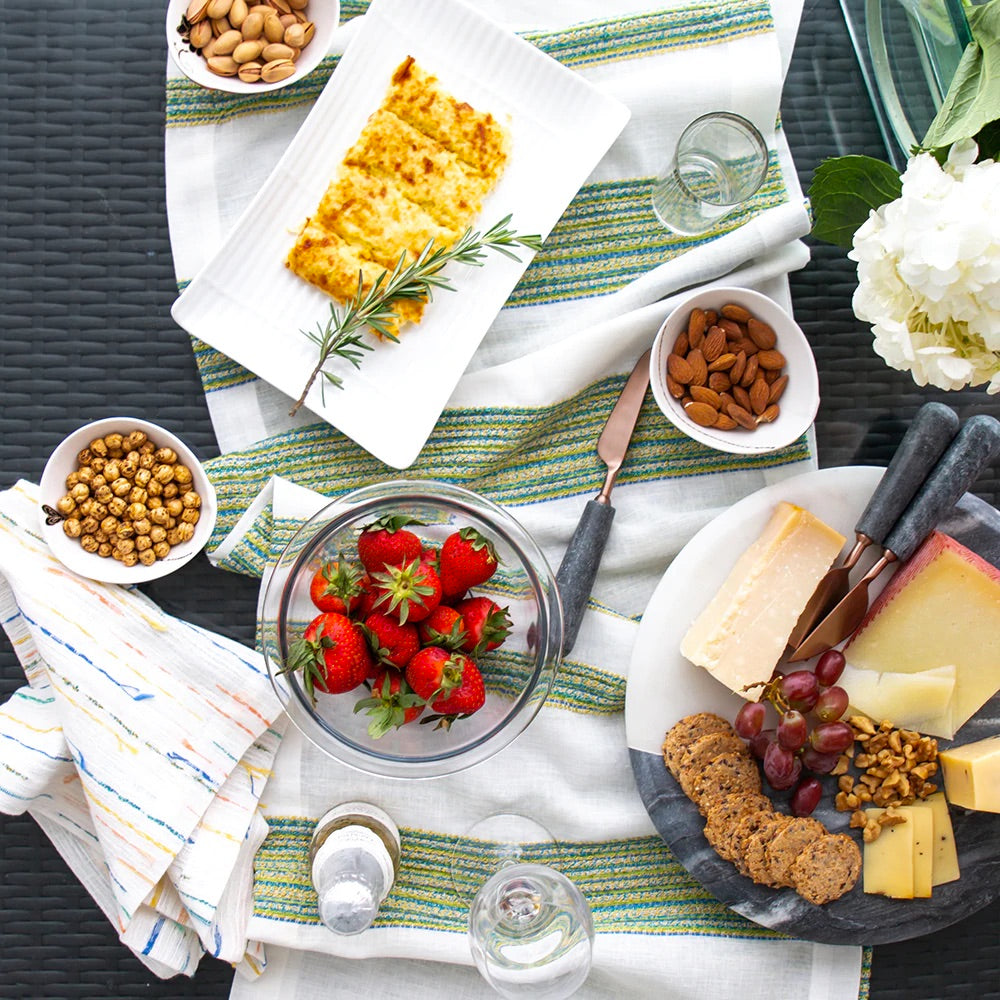 Lifestyle - Maya Green Table Runner by Mode Living | Fig Linens