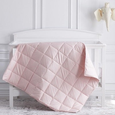 Fig Linens - Scandia Home Siesta Pink Crib Comforter - Petal 