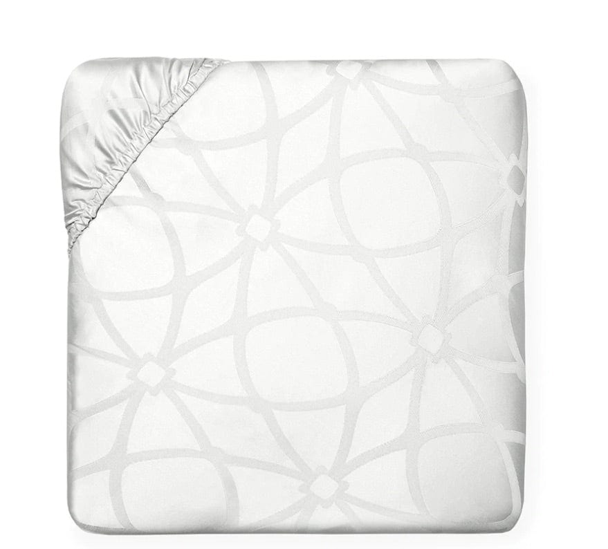 Fig Linens - Giza 45 Porta Egyptian Cotton Bedding by Sferra - White Fitted Sheet