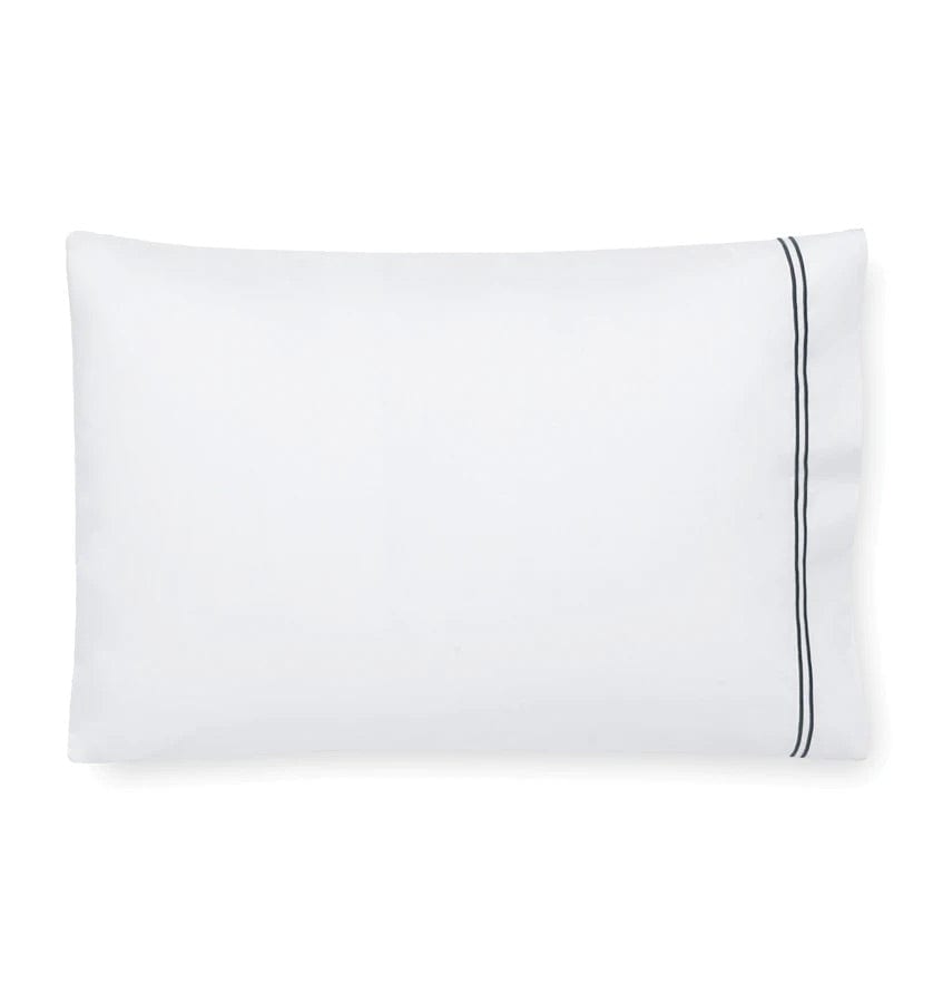 fig linens - sferra - grande hotel white and black pillowcase