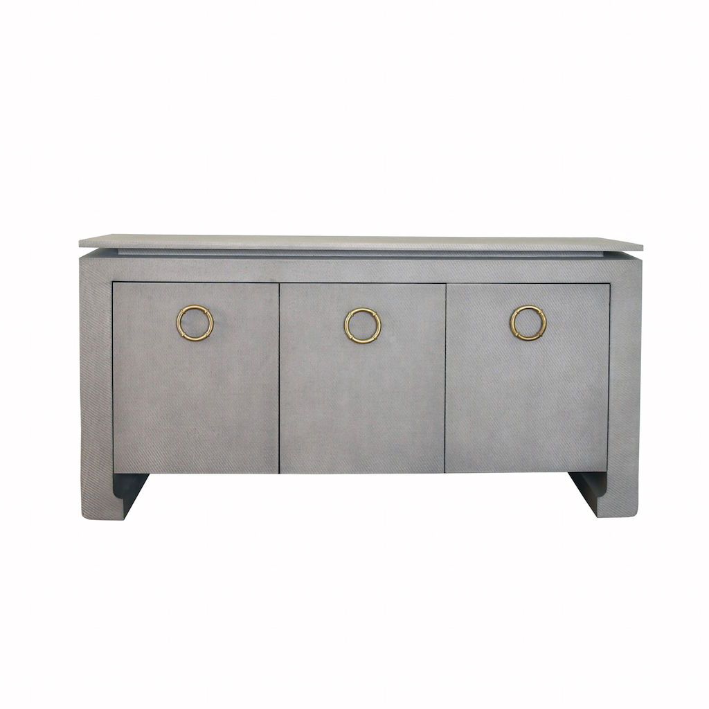 Tilley Grey 3-Door Buffet by Worlds Away | Fig Linens and Home