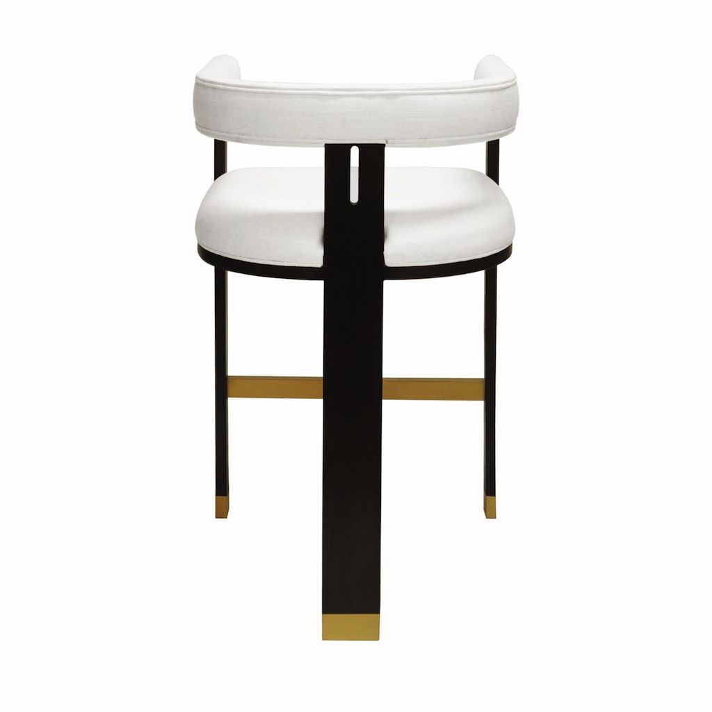 Fig Linens - Connery Accent Bar Stool by Worlds Away - Back