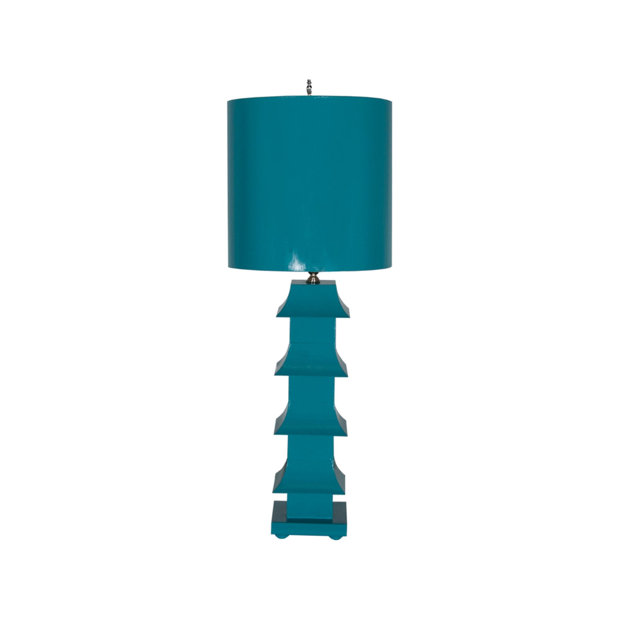 Turquoise Pagoda Table Lamp by Worlds Away | Fig Linens and Home