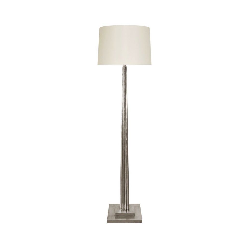 Capone Silver Fluted Floor Lamp by Worlds Away | Fig Linens