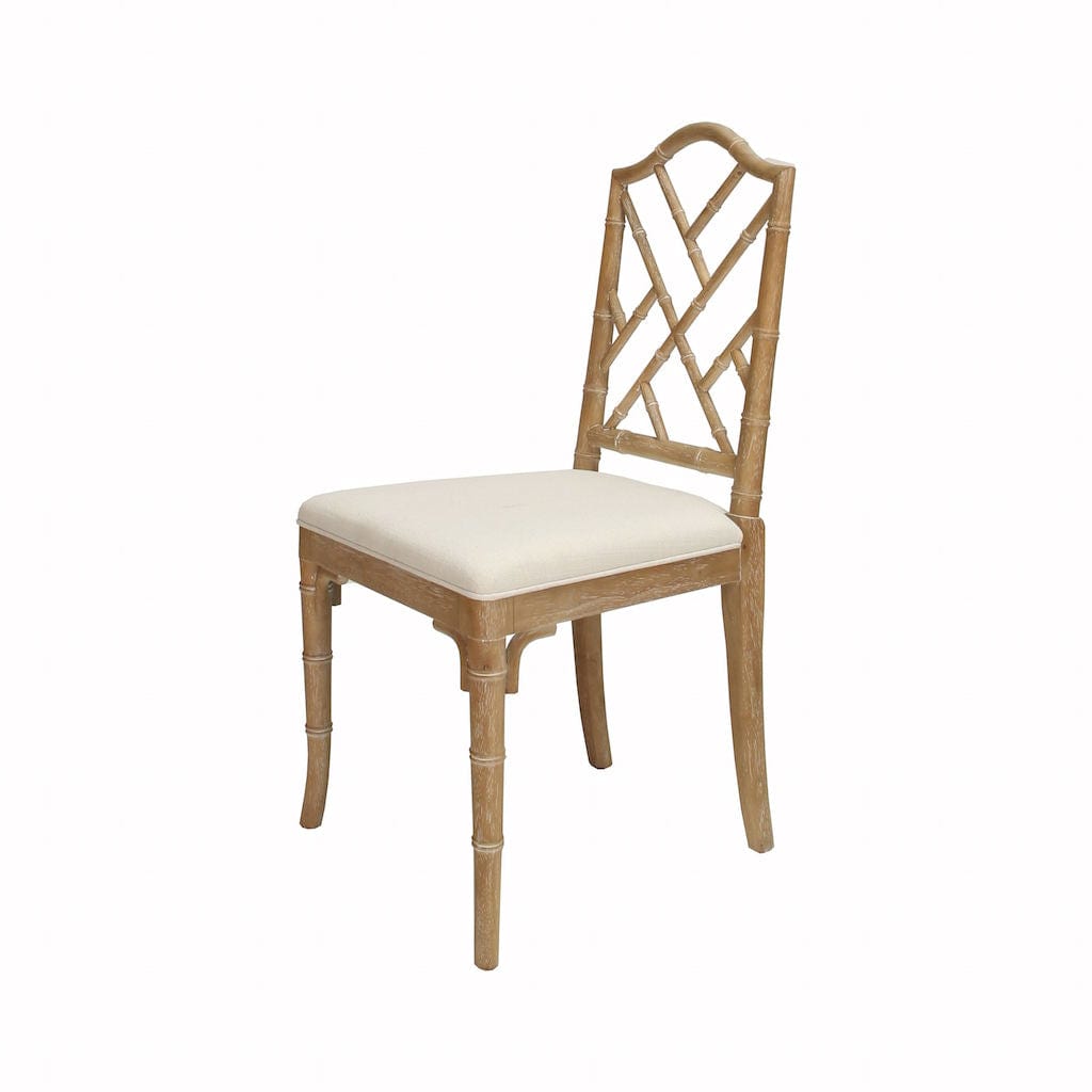 Fairfield Cerused Oak Dining Chair by Worlds Away | Fig Linens and Home - Angle
