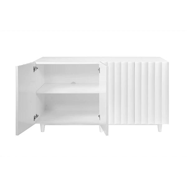 Odette White Cabinet with Interior Shelves by Worlds Away | Fig Linens and Home