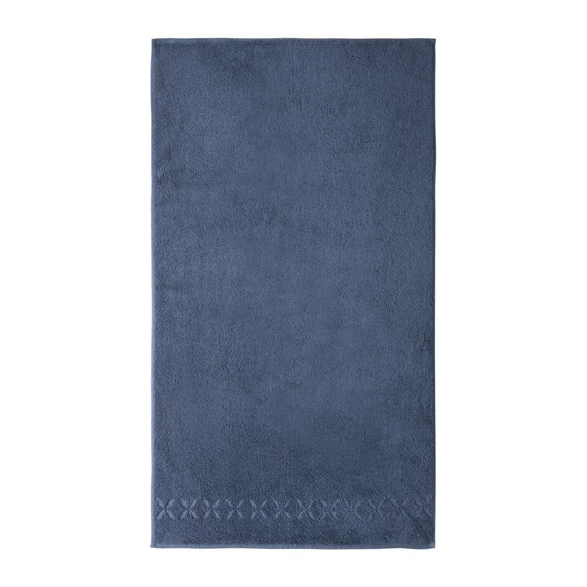 Nature Navy Terry Bath Towels by Yves Delorme | Fig Linens