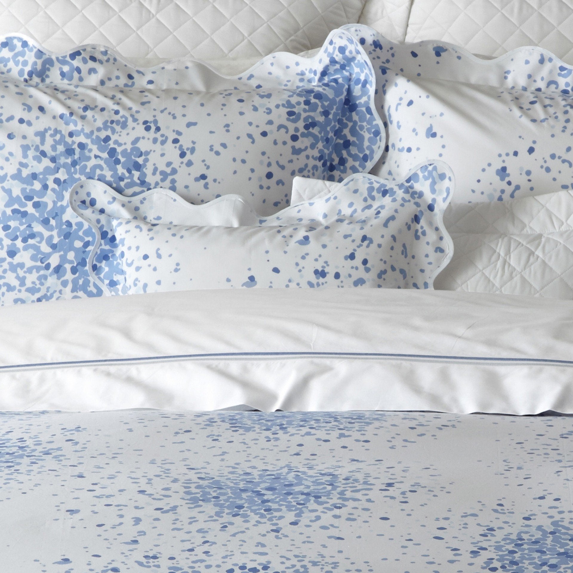 Poppy Azure Blue Bedding by Lulu DK Matouk - Fig Linens