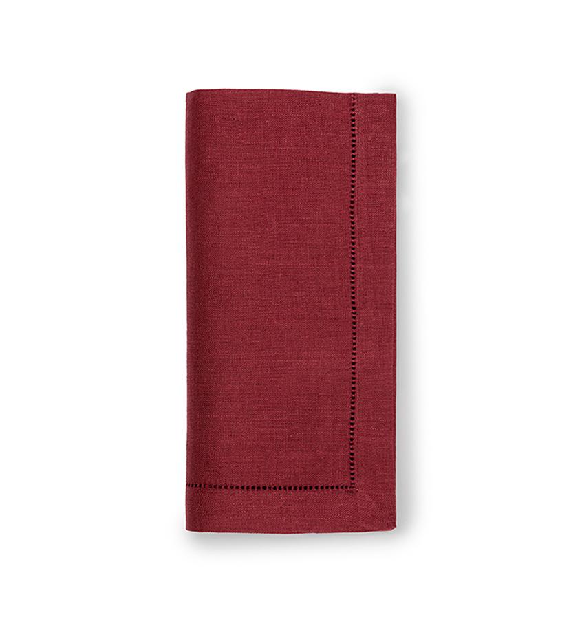 Fig Linens - Sferra Table Linens - Festival Merlot Napkins