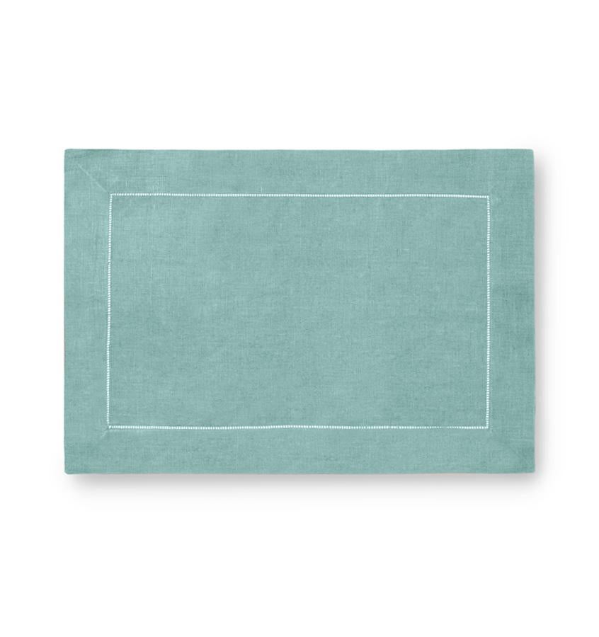 Fig Linens - Sferra Table Linens - Festival Placemats - Aqua