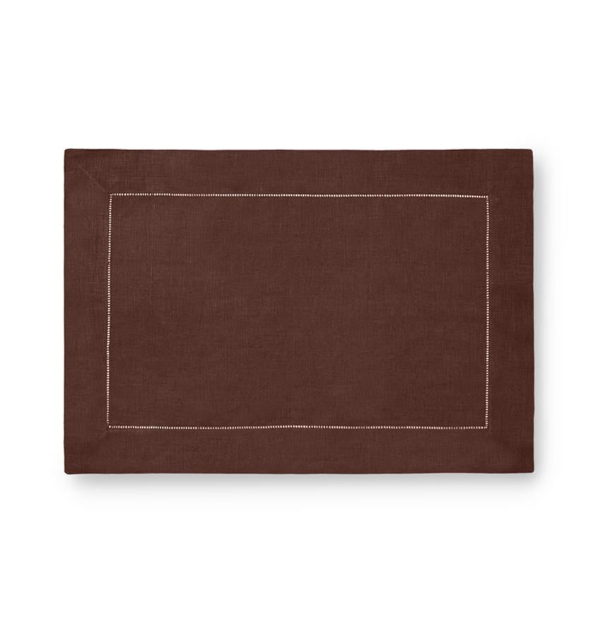 Fig Linens - Sferra Table Linens - Festival Placemats - Chocolate