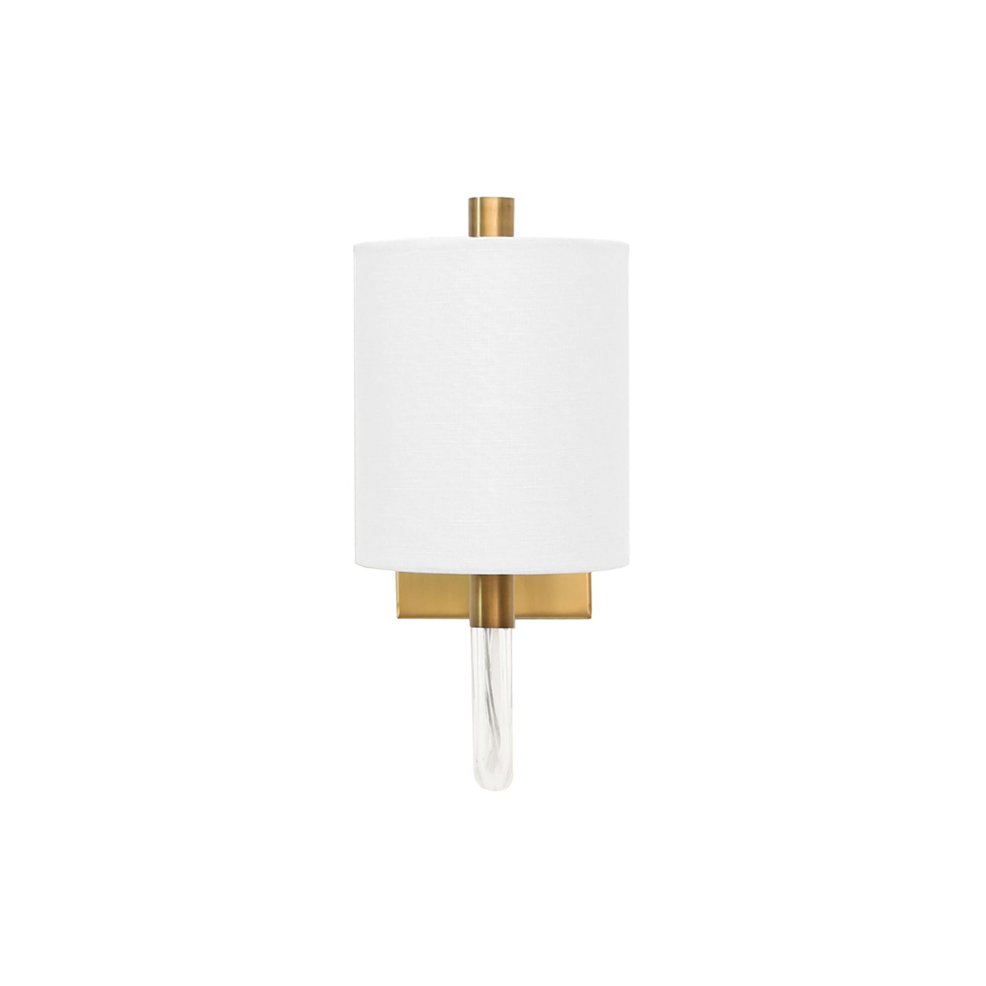 Acrylic & Antique Brass Wall Sconce by Worlds Away | Fig Linens