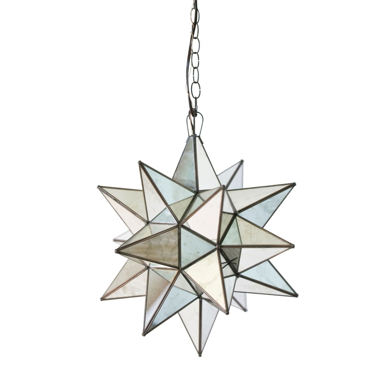 Medium Antique Mirror Star Chandelier by Worlds Away | Fig Linens and Home