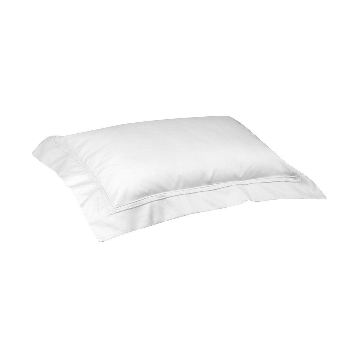 Fig Linens - Yves Delorme Triomphe Blanc Bedding - White Boudoir Sham