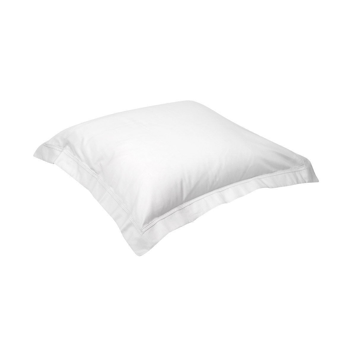 Fig Linens - Yves Delorme Triomphe Blanc Bedding - White Euro Sham